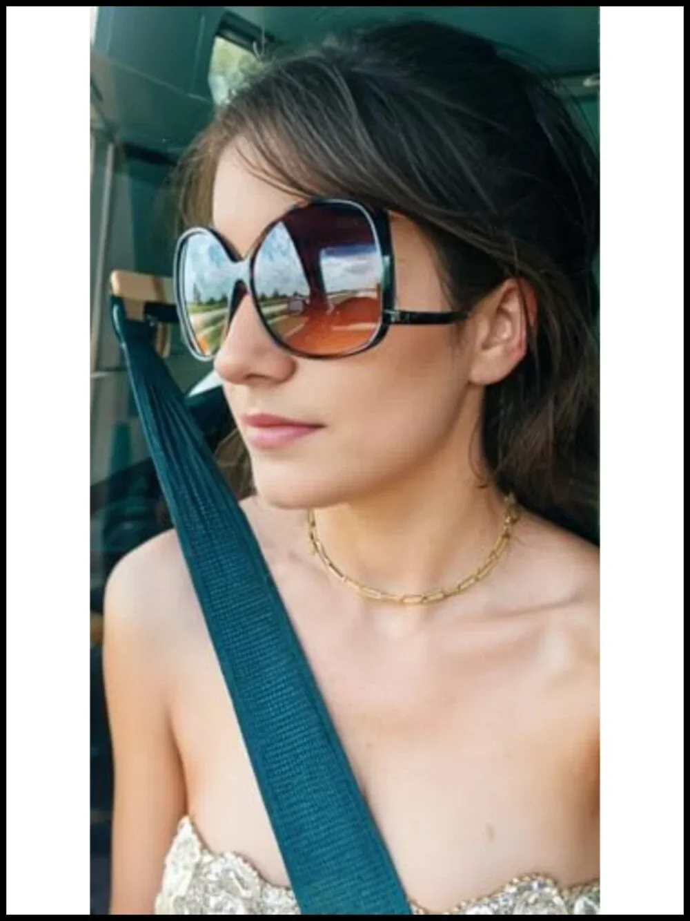 Oversized Cat Eye Hybrid Butterfly Sunglasses with UV Protection